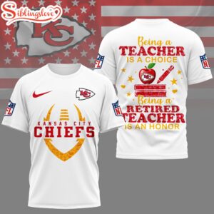 Kansas City Chiefs NFL Teacher Honor 3D T-Shirt