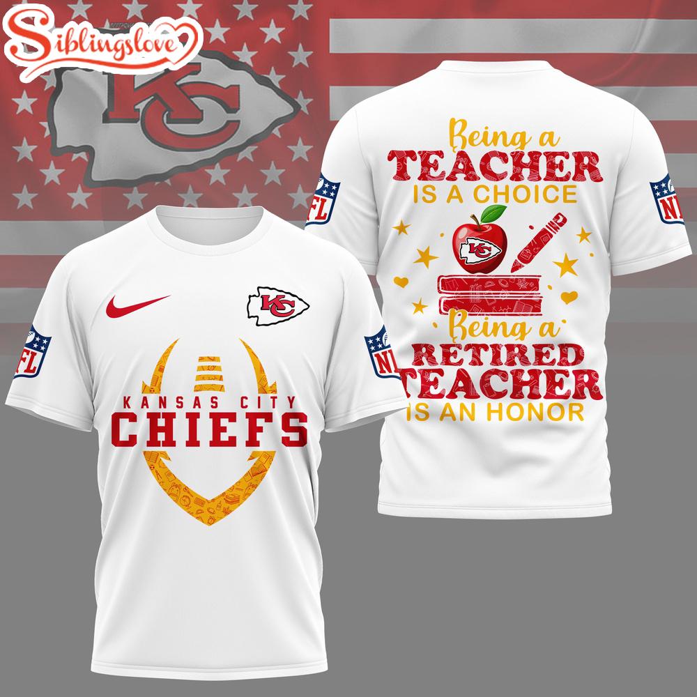 Kansas City Chiefs NFL Teacher Honor 3D T-Shirt 1 Kansas City Chiefs NFL Teacher Honor 3D T-Shirt
