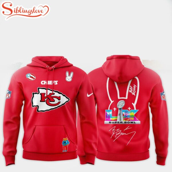 Kansas City Chiefs NFL x Bad Bunny 2025 Super Bowl LX Halftime Show Hoodie Shirt