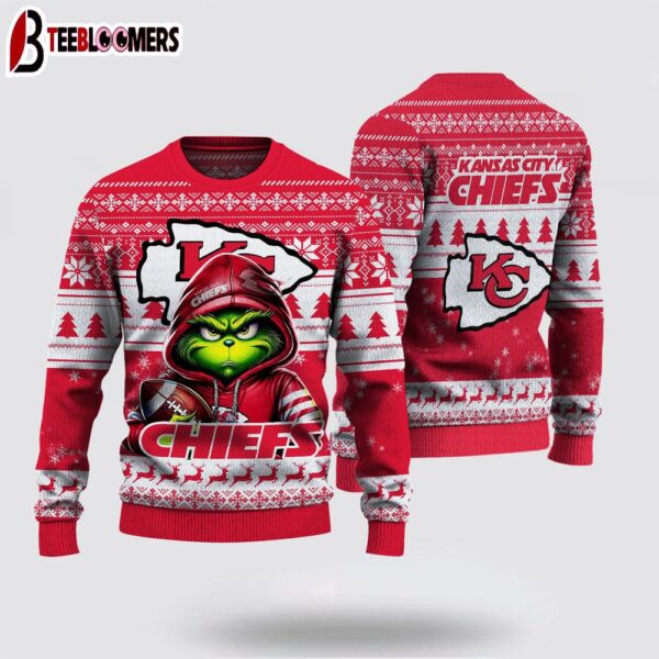 Kansas City Chiefs The Grinch Ugly Christmas Sweater