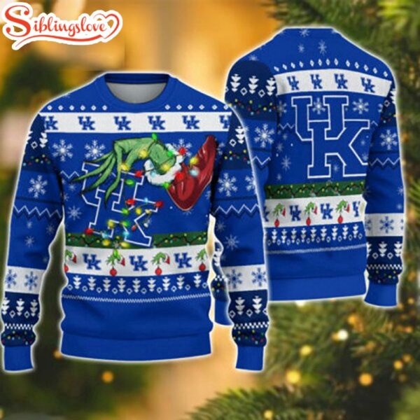 Kentucky Wildcats NCAA Grinch Stole Ugly Christmas Sweater