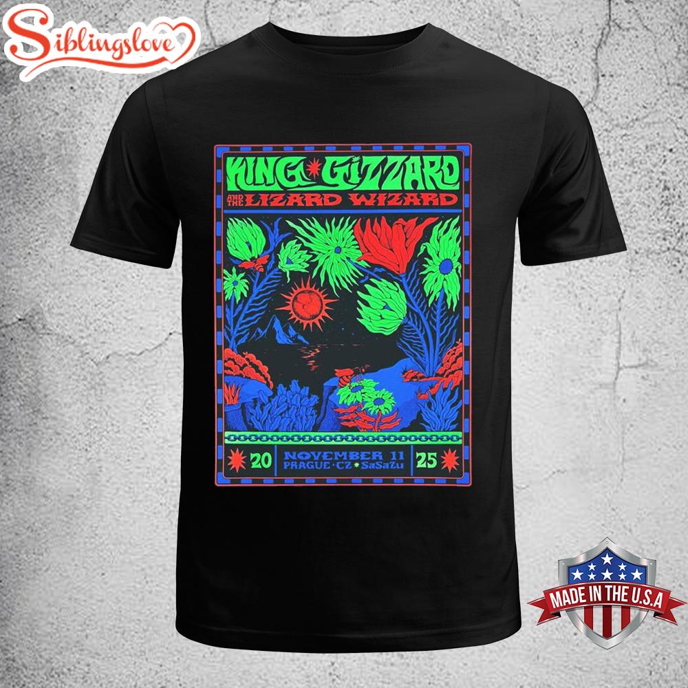 King Gizzard And The Lizard Wizard Prague Czech Republic 2025 Unisex T-Shirt King Gizzard And The Lizard Wizard Prague Czech Republic 2025 Unisex T-Shirt