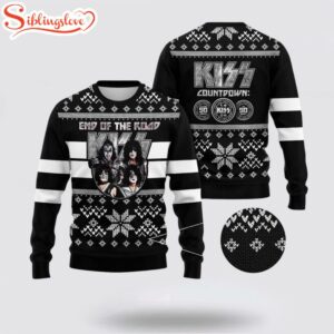 Kiss Band End Of The Road Kiss Countdown 50 Years Ugly Merry Christmas Sweater