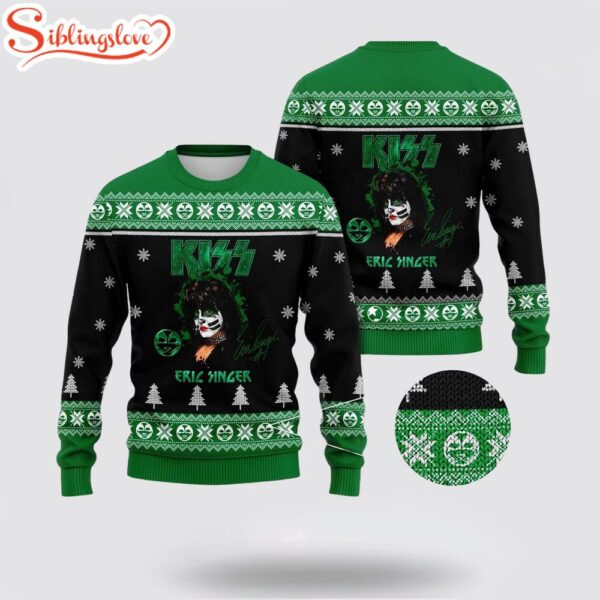 Kiss Band Eric Singer Signature Ugly Merry Christmas Sweater