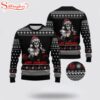 Kiss Gene Simmons With Santa Hat And Signature Ugly Merry Christmas Sweater
