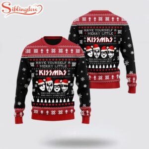 Kiss Have Yourself A Merry Little Kissmas Rock And Roll Ugly Merry Christmas Sweater