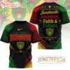 Las Vegas Raiders NFL Juneteeth Freedom Faith And Future 3D T-Shirt