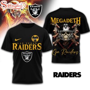 Las Vegas Raiders NFL Megadeth 3D T-Shirt