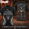 Las Vegas Raiders NFL Peace Love Greateful 3D T-Shirt