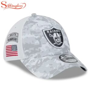 Las Vegas Raiders NFL Salute To Service 39THIRTY Flex Fit Baseball Cap Print