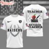 Las Vegas Raiders NFL Teacher Honor 3D T-Shirt