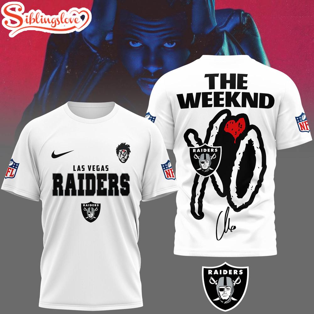 Las Vegas Raiders NFL The Weeknd 3D Shirt For Fans 1 Las Vegas Raiders NFL The Weeknd 3D Shirt For Fans