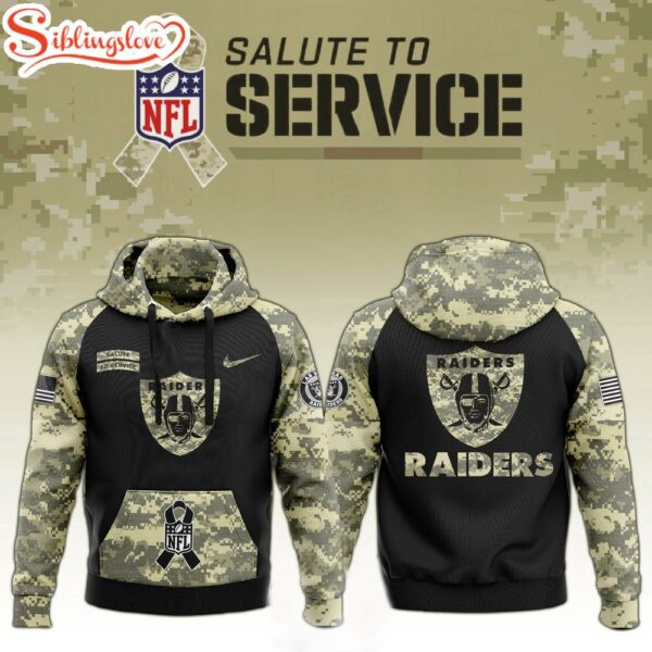 Las Vegas Raiders Salute to Service Hoodie 3D Shirt For Fans