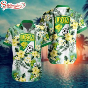 LIGA MX Club Leon Flowers Hawaiian Shirts For Fans