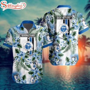 LIGA MX Queretaro F.C Flowers Hawaiian Shirts For Fans