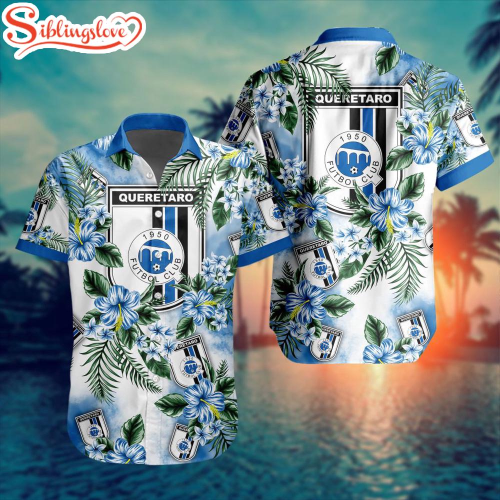 LIGA MX Queretaro F.C Flowers Hawaiian Shirts For Fans 1 LIGA MX Queretaro F.C Flowers Hawaiian Shirts For Fans