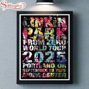 Linkin Park From Zero World Tour 2025 Portland Oregon Poster Canvas