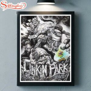 Linkin Park From Zero World Tour 2025 San Jose California Poster Canvas Wall Art