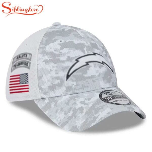 Los Angeles Chargers NFL Salute To Service 39THIRTY Flex Fit Baseball Cap Print
