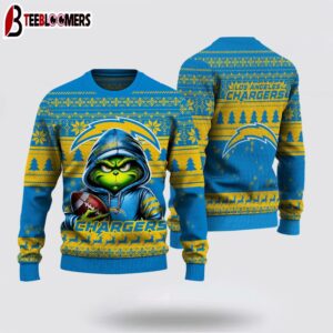 Los Angeles Chargers The Grinch Ugly Christmas Sweater