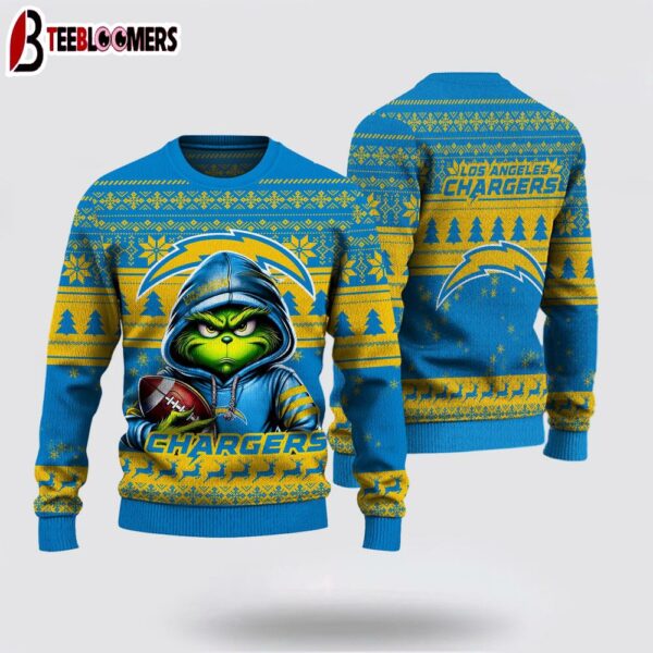 Los Angeles Chargers The Grinch Ugly Christmas Sweater