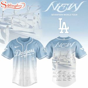 Los Angeles Dodgers MLB x Seventeen NEW World Tour Baseball Jersey Shirt