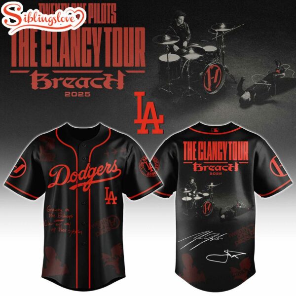 Los Angeles Dodgers MLB x Twenty One Pilots The Clancy World Tour Baseball Jersey Shirt