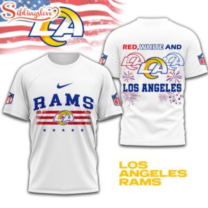 Los Angeles Rams 4th Of July 3D T-Shirt For Fans