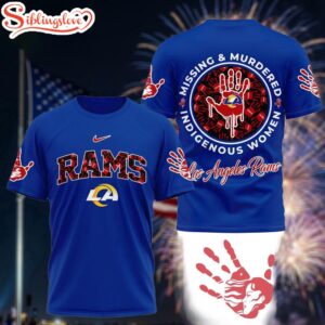 Los Angeles Rams Missing & Murdered Indigenous Women Awareness 3D T-Shirt