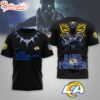 Los Angeles Rams NFL Black Panther 3D Shirt For Fans