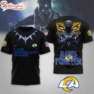 Los Angeles Rams NFL Black Panther 3D Shirt For Fans