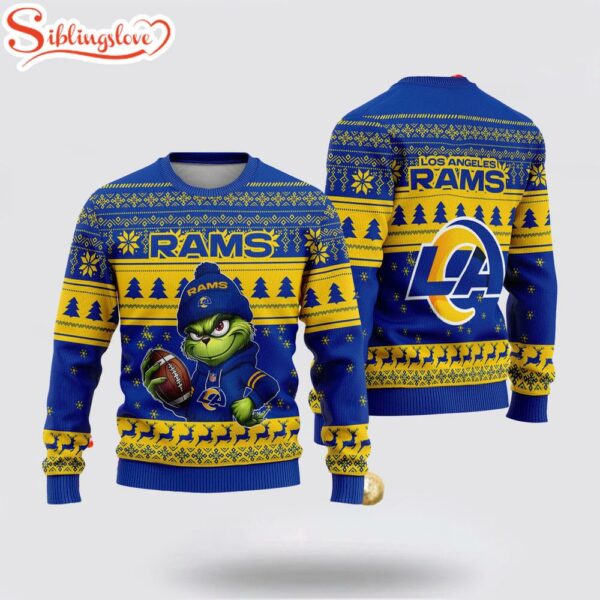 Los Angeles Rams NFL The Grinch Ugly Christmas Sweater