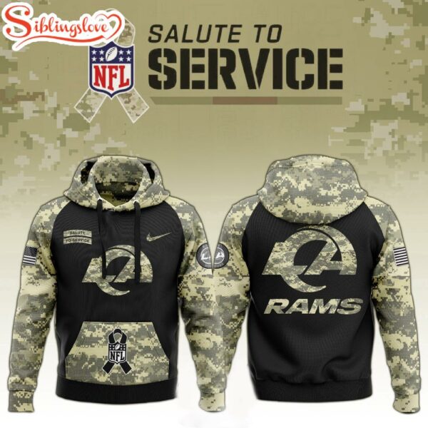 Los Angeles Rams Salute to Service Hoodie 3D Shirt For Fans