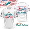 Miami Dolphins 4th Of July 3D T-Shirt For Fans