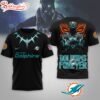 Miami Dolphins NFL Black Panther 3D Shirt For Fans