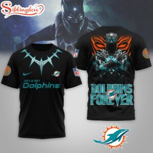 Miami Dolphins NFL Black Panther 3D Shirt For Fans