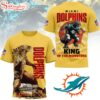Miami Dolphins NFL Godzilla King of the Monsters 3D Shirt
