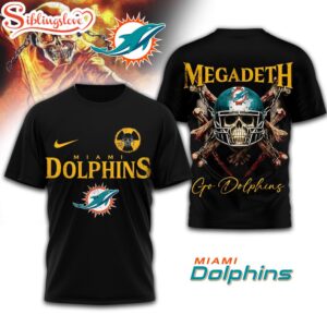 Miami Dolphins NFL Megadeth 3D T-Shirt