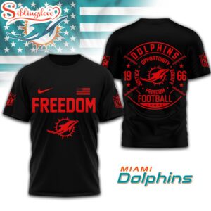 Miami Dolphins NFL Opportunity Equity Freedom Justice 3D T-Shirt