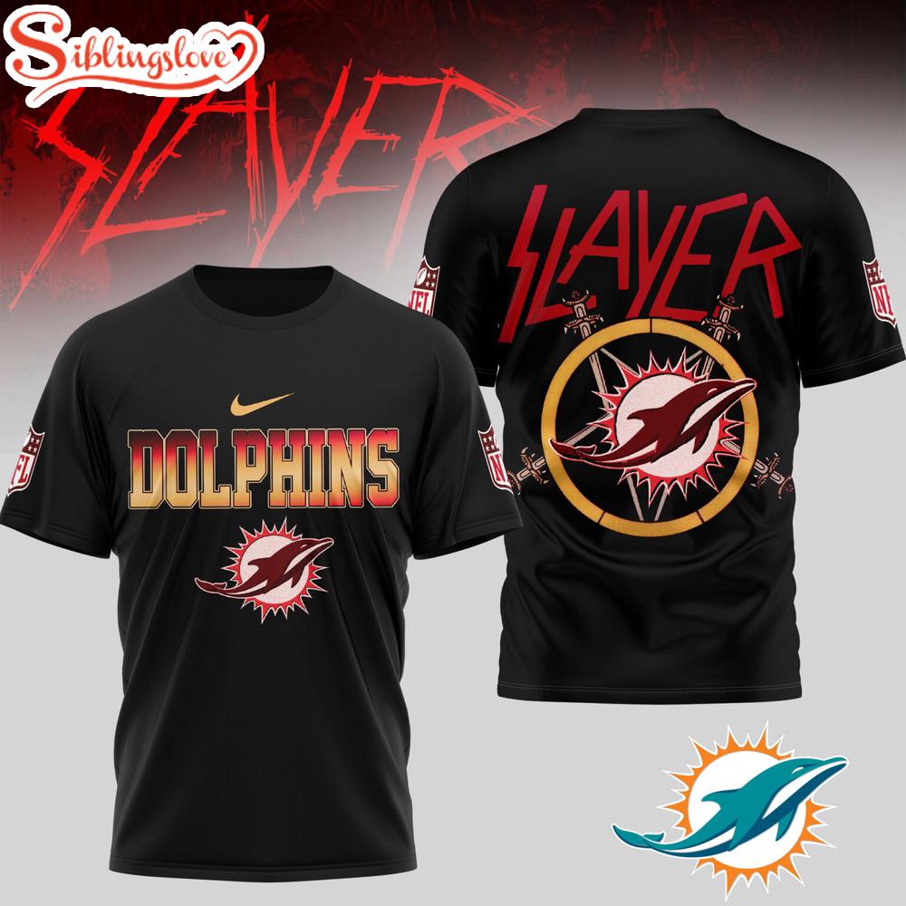 Miami Dolphins NFL Slayer 3D Shirt Gift For Fans 1 Miami Dolphins NFL Slayer 3D Shirt Gift For Fans