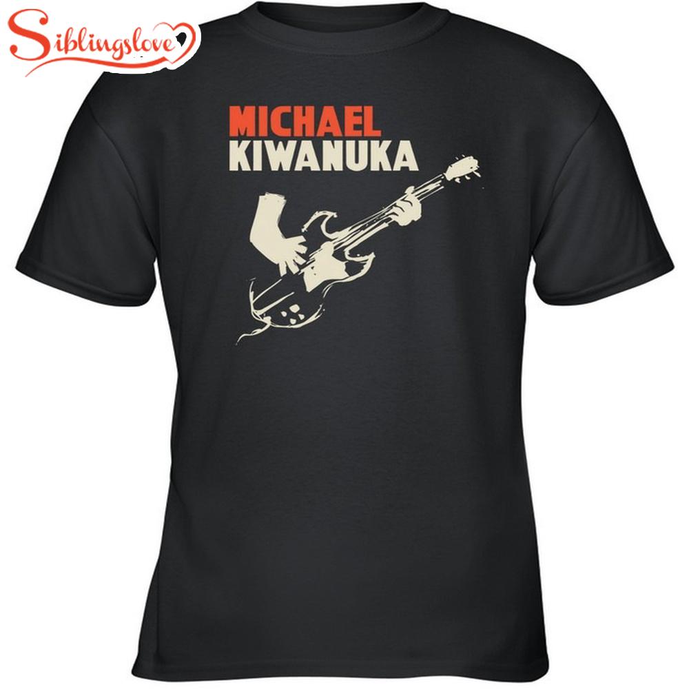 Michael Kiwanuka Guitar Sketch Black Unisex T-Shirt 1 Michael Kiwanuka Guitar Sketch Black Unisex T-Shirt