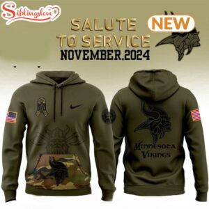 Minnesota Vikings Camo Military Hoodie…