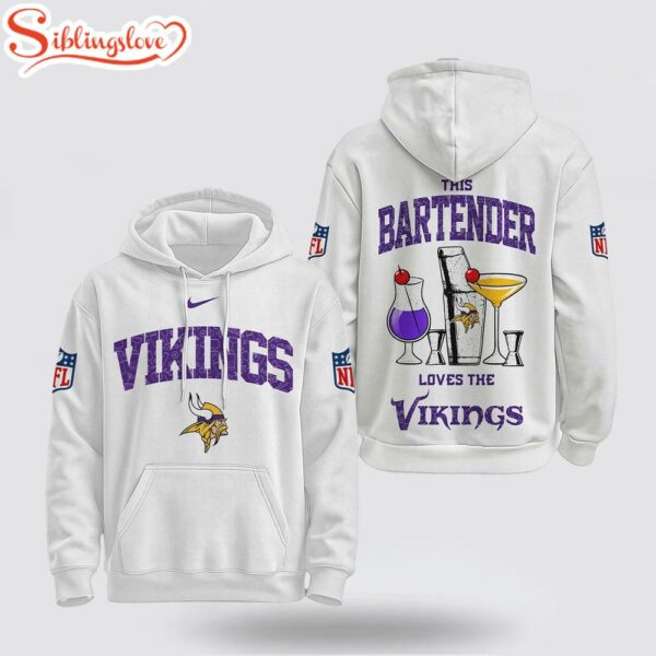 Minnesota Vikings NFL Bartender 3D Hoodie Shirt