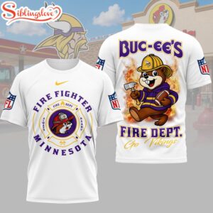 Minnesota Vikings NFL Firefighter Strong 3D T-Shirt For Fans
