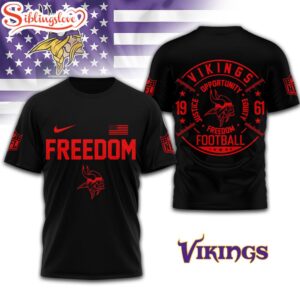 Minnesota Vikings NFL Opportunity Equity Freedom Justice 3D T-Shirt