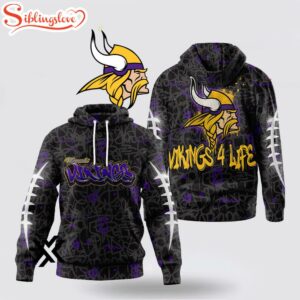 Minnesota Vikings NFL Special Graffiti My Team 4 Life 3D Shirt