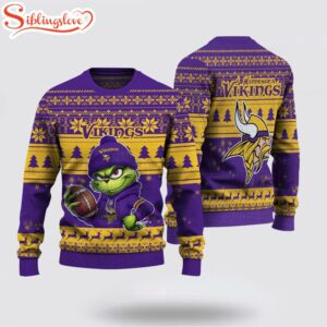 Minnesota Vikings NFL The Grinch Ugly Christmas Sweater Minnesota Vikings NFL The Grinch Ugly Christmas Sweater
