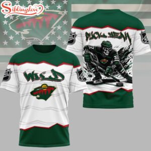 Minnesota Wild NHL Puck Yeah 3D T-Shirt