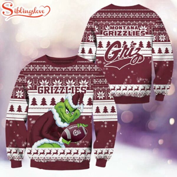 Montana Grizzlies NCAA Grinch Ugly Christmas Sweater