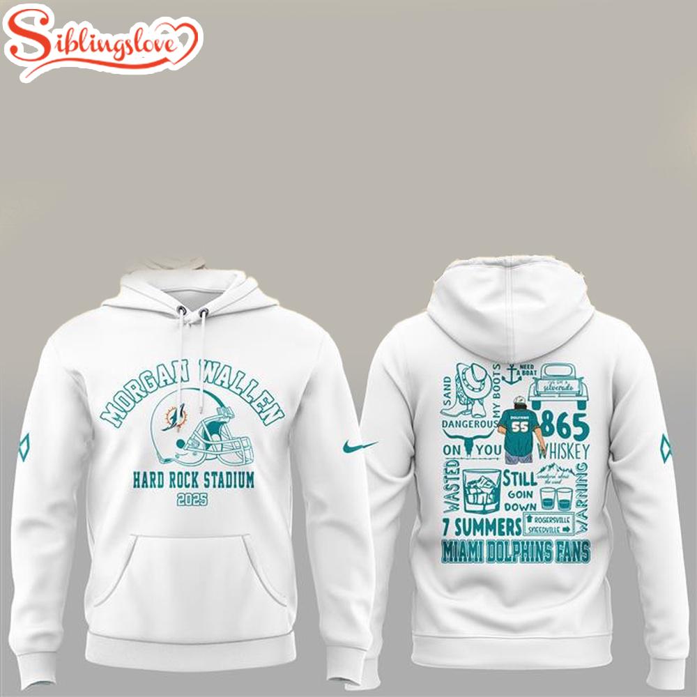 Morgan Wallen Miami Dolphins White 3D Shirt For Fans Morgan Wallen Miami Dolphins White 3D Shirt For Fans